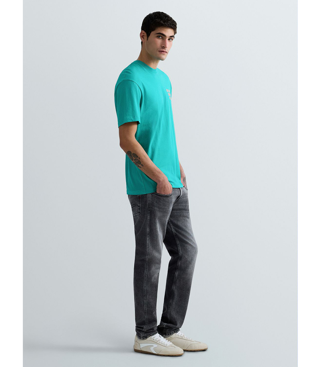 ヘビーコットンジャージーSICILYプリントTシャツ 詳細画像 エメラルド 4